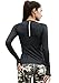 Matymats Long Sleeve T Shirts for Women Workout Tops Athletic Yoga Running Shirts V Neck with Thumb Holes Grey, L