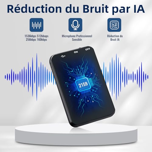 Vandlion Mini HD Voice Recorder with 40 Hours Battery Life, USB C Voice Recorder with Noise Reduction for Meetings, Interviews, Conferences, Courses, Interviews (Only 5mm)