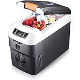 TONPOP Portable Refrigerator Freezer, Car Mini Fridge Cooler with Strap Dual-Core Cooling Technology for Car Home Use