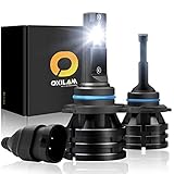 OXILAM 9006 LED Headlight Bulbs 10,000 Lumens Extremely Bright Mini Design HB4 All in One Conversion Kit 6000K White (Pack of 2)