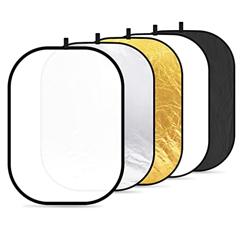 NEEWER 59"x79"/150x200cm Licht Reflektor für Fotografie, tragbar 5 in 1