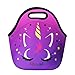 Cute Unicorn Lunch Bag for Kids, Waterproof Insulated Neoprene Lunch Tote with Zipper for School Work Outdoor