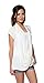 Free to Live Women's Lightweight Short Sleeve Criss Cross Pullover Nursing Top Ivory
