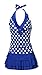 MiYang Women's Polka Dot Halter Push Up Slim Tankini Padded Swimsuit