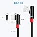 SUNGUY 90 Degree USB C Cable, 【3Pack, 1ft x3】 Right Angle 3A Type C to 45 Degree USB A Braided Cord Quick Charge & Data Sync for Samsung Galaxy A20 A30, Moto G7 Plus G6 Plus, OnePlus 6T 5T (Black)