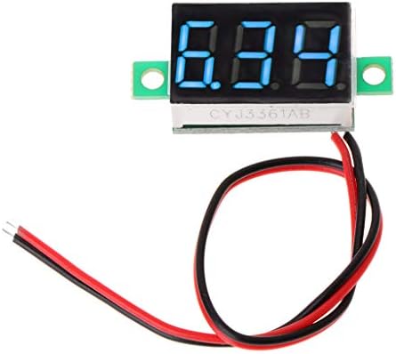 Besttse Digital Voltmeter DC 2.50V - 32.0V LED Volt Meter Voltage Gauge 2-Wires 0.36"