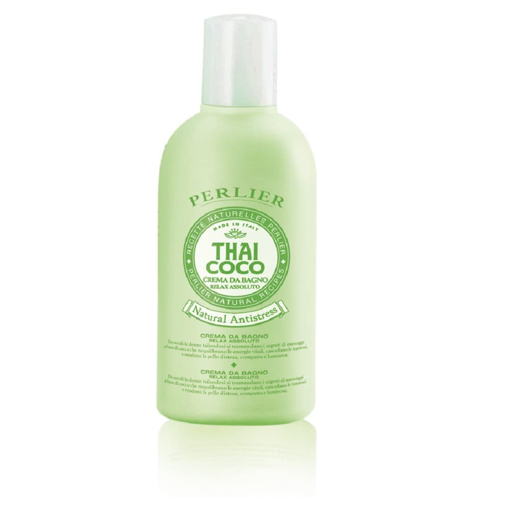 Perlier, Line Thai Coco - Baths - Bath Cream - Coconut 100% Organic - for Absolute Relaxation - Bottle of 500 ml