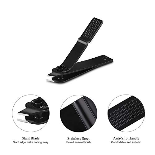 Nail Clippers Set, 4pcs Fingernail Clipper & Toenail Clipper & Slant Edge Nail Cutter with Nail File by HAWATOUR