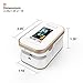TEC.BEAN Updated Fingertip Pulse Oximeter Blood Oxygen Saturation Monitor with Carrying Case & Lanyard, White