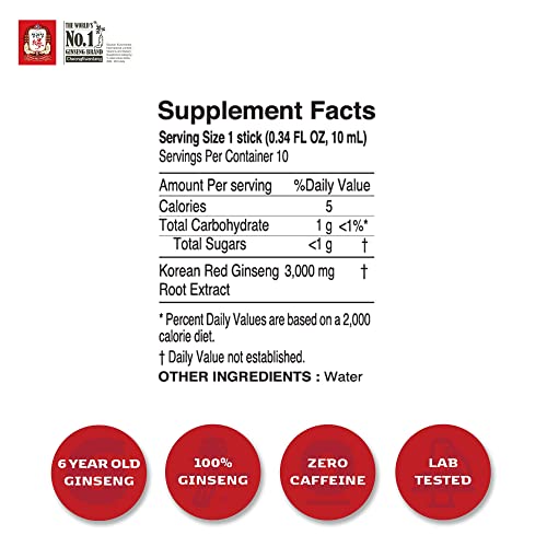 CheongKwanJang 100 Panax Red Ginseng Extract Stick Pre Workout