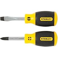 Stanley 62-000 Stubby Cushion Grip 2-Pc Screwdriver Set