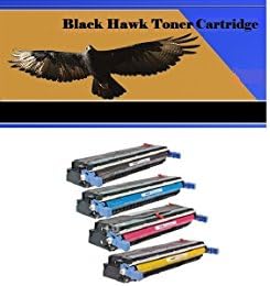 BlackHawk Compatible Toner Cartridges Set For Use With HP Color LaserJet 5500 /5550 Printers -One Each Of C9730A Black, C9731A Cyan, C9732A Yellow and C9733A Magenta