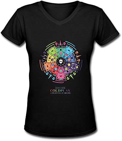 British Pop Band Coldplay Tour 2016 LogoV Neck T Shirt For Women