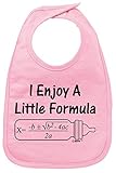 Baby Registry Gifts Enjoy a Little Formula Funny Math Nerd Baby Bib Pink