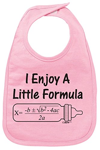 Baby Registry Gifts Enjoy a Little Formula Funny Math Nerd Baby Bib Pink