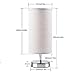 Touch Control Nightstand Lamp, Ambimall Bedside Table & Modern Accent Desk Lamp with Cylinder Shaped Natural Fabric Shade, Minimalist Table Lamps Perfect for Bedroom/Living Room(No Bulb Included)