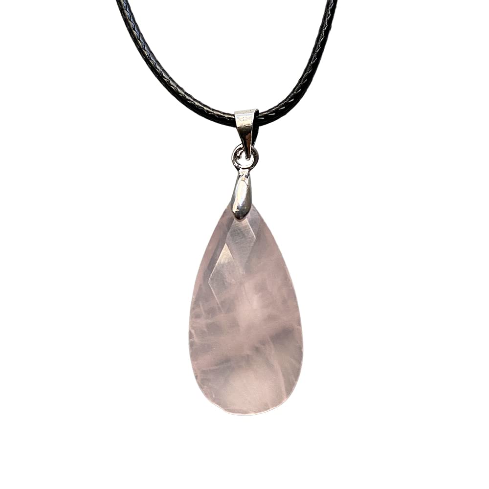 VIE Teardrop Faceted Pendant (Rose Quartz) — image 1
