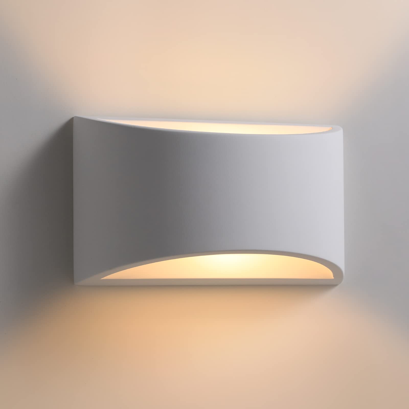 Clevich 9W Indoor Wall Light, G9 LED Lamp, Warm White Modern Plaster Wall Lights, Sconce Up and Down Wall Lamp for Bathroom, Living Room, Bedroom, Hallway