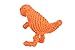 PUPTECK Dog Cotton Rope Toy Puppy Pet Tough Durable Chew Toys for Small or Medium Dogs Biting (Orange Dinosaur)