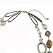 Bocar 2 Strand Statement Choker Shell Necklace and Earring Set for Women Gift (370)