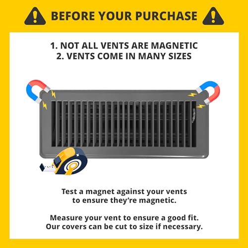 Strongest Magnetic Vent Covers (3-Pack), Flexible Floor Vent Cover