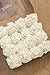 Ling's Moment Rose Artificial Flowers 16pcs Realistic Ivory Avalanche Roses with Stem for DIY Wedding Bouquets Centerpieces Floral Arrangements Decorations