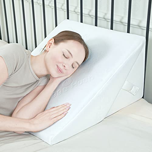 Hygge Hush Folding Bed Wedge Pillow for Sleeping Adjustable 9 &12 Inch