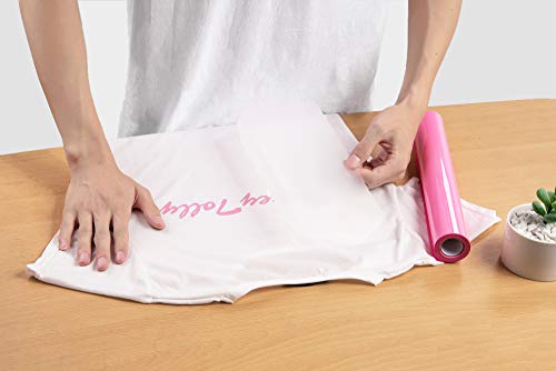 Heat Transfer Vinyl Bundle 12" x 10' Feet Rolls, PU HTV Vinyl by Somolux for Cricut and Silhouette Cameo Easy to Cut & Weed, DIY Heat Press Design for T-Shirt, Clothes, Hats and Other Textiles (Pink) - Thumbnail 2