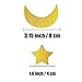 ZLIXING Ramadan Decorations Banner Gold Glitter Moon Stars Garland Eid Mubarak Decorations for Home