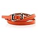 Girls Sweet Leather Patent Skinny Belt Bow Metal Slender Belt Candy Color