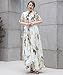 MedeShe Women's Summer Floral Long Beach Maxi Dress Lightweight Sundress (Large)