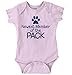 Brisco Brands Newest Member Of The Pack Paw Print Baby Romper Boys or Girls