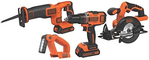 US Shipping Black &amp; Decker 20V MAX Li-Ion 4-Tool Combo Kit BDCDHP2204KT New