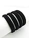 Styla Hair Ties for Thick Hair (4 Black Large) Seamless Hair Elastics Scrunchies for Heavy, Curly Hair Accessories Stretch Ponytail Holders