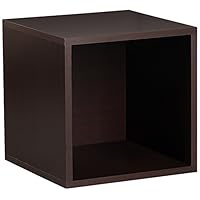 Foremost 327609 Modular Open Cube for Modular Storage System, Vinyl Storage, Bookcase, Espresso