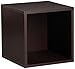 Foremost 327609 Modular Open Cube for Modular Storage System, Vinyl Storage, Bookcase, Espresso