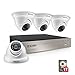 ZOSI Security Camera System 8CH 1080N/720P 4-IN-1 HD-TVI DVR Recorder with (4) 1.0MP 1280TVL Weatherproof Indoor/Outdoor Surveillance Dome Cameras, 1TB Hard Drive, Motion Alert& Remote Access (White)