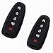 2pcs Black Silicone Fob Skin Cover Fob Remote Keyless Entry Smart Key Case Shell Key Protector Key Jacket for Lincoln Ford Escape Explorer Focus Taurus Flex 5 Buttons