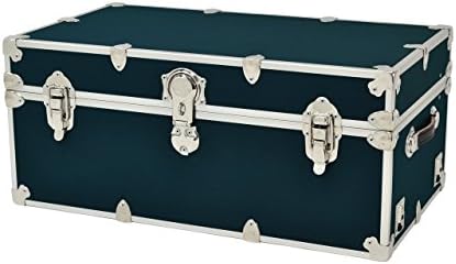 Rhino Trunk and Case Camp & College Trunk, 30" x 17" x 13", Navy Blue