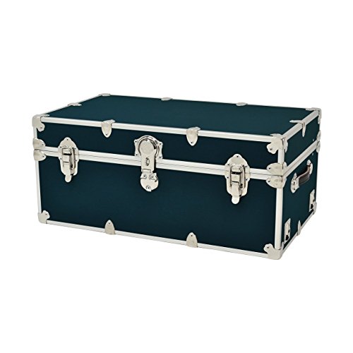 Rhino Trunk and Case Camp & College Trunk, 30" x 17" x 13", Navy Blue