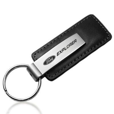 Ford Explorer Black Leather Key Chain