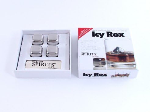 Stainless Steel Ice Cubes Set of 4 in Gift Box