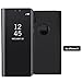 iPhone X Case, TIPFLY Luxury Smart Clear View Window Case, PC + PU Leather Flip Cover with Stand Function Full Protection for Apple iPhone X -Black