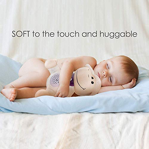 BEREST A11 Baby Sleep Soother Sheep, Lullabies & Shusher White Noise Machine Sound Soother, Nursery Decor Night Light Projector, Toddler Crib Sleep Aid, Baby Shower Gifts Portable Sheep Plush Toy