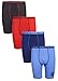 Black Bear Boys’ Underwear – 4 Pack Long Leg Performance Compression Boxer Briefs (4-18), Size X-Large (16/18), Light Blue, Navy, Black, Red