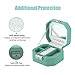 LANGRIA Lockable Jewelry Box, Small Travel Jewelry case/Organizer with Mirror, Octagonal Shape, Compact Size, Makeup and Accessories Storage Organizer (Pale Green)