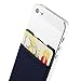 Sinjimoru Basic Cell Phone Wallet Stick on, Card Holder for Back of Phone Working as Adhesive Stretchy iPhone Wallet. Sinji Pouch Basic 2 Navy