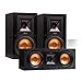 Klipsch R-15M Reference Bookshelf Monitor Speaker Pair with R-25C Center Speaker (Black)