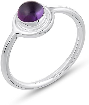 Genuine Gemstone .925 Sterling Silver Amethyst Ring