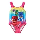 PJ Masks Toddler Girls' Rainbow Ruffles One Piece Swimsuit 3T